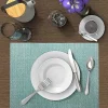 Online Food Network Blue Chevron Vinyl Placemat 4-Pk. Table Linens
