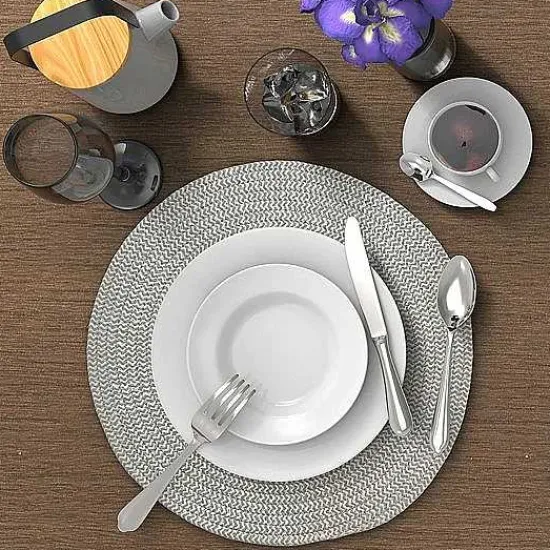 Hot Food Network Braided Gray Placemat 4-Pk. Table Linens