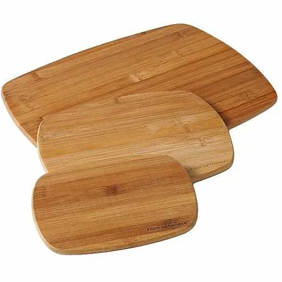 Best Food Network 3-Pc. Bamboo Cutting Board Set Cutlery & Knives