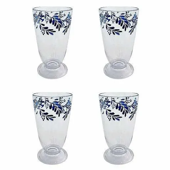 Hot Food Network 4-Pc. Mediterranean Acrylic Highball Glass Set Drinkware & Glassware