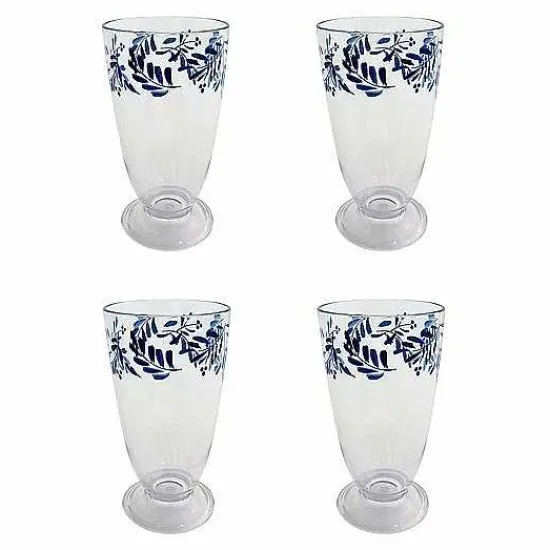 Hot Food Network 4-Pc. Mediterranean Acrylic Highball Glass Set Drinkware & Glassware