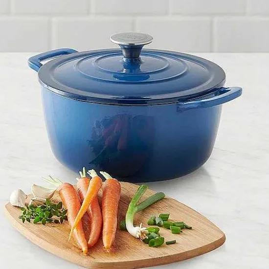 New Food Network 5-Qt. Enameled Cast-Iron Dutch Oven Cookware & Bakeware