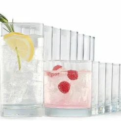 New Food Network Sleek 16-Pc. Drinkware Set Drinkware & Glassware
