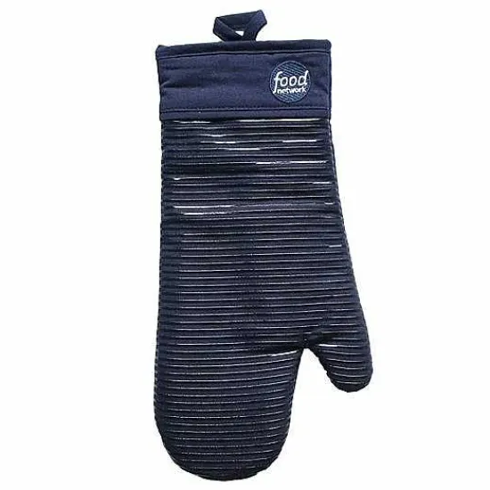Hot Food Network Stripe Silicone Oven Mitt Kitchen Linens