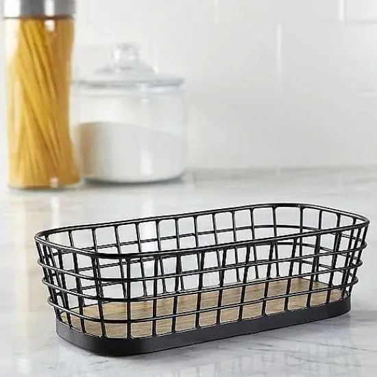 Sale Food Network Wire & Wood Basket Dinnerware & Serveware